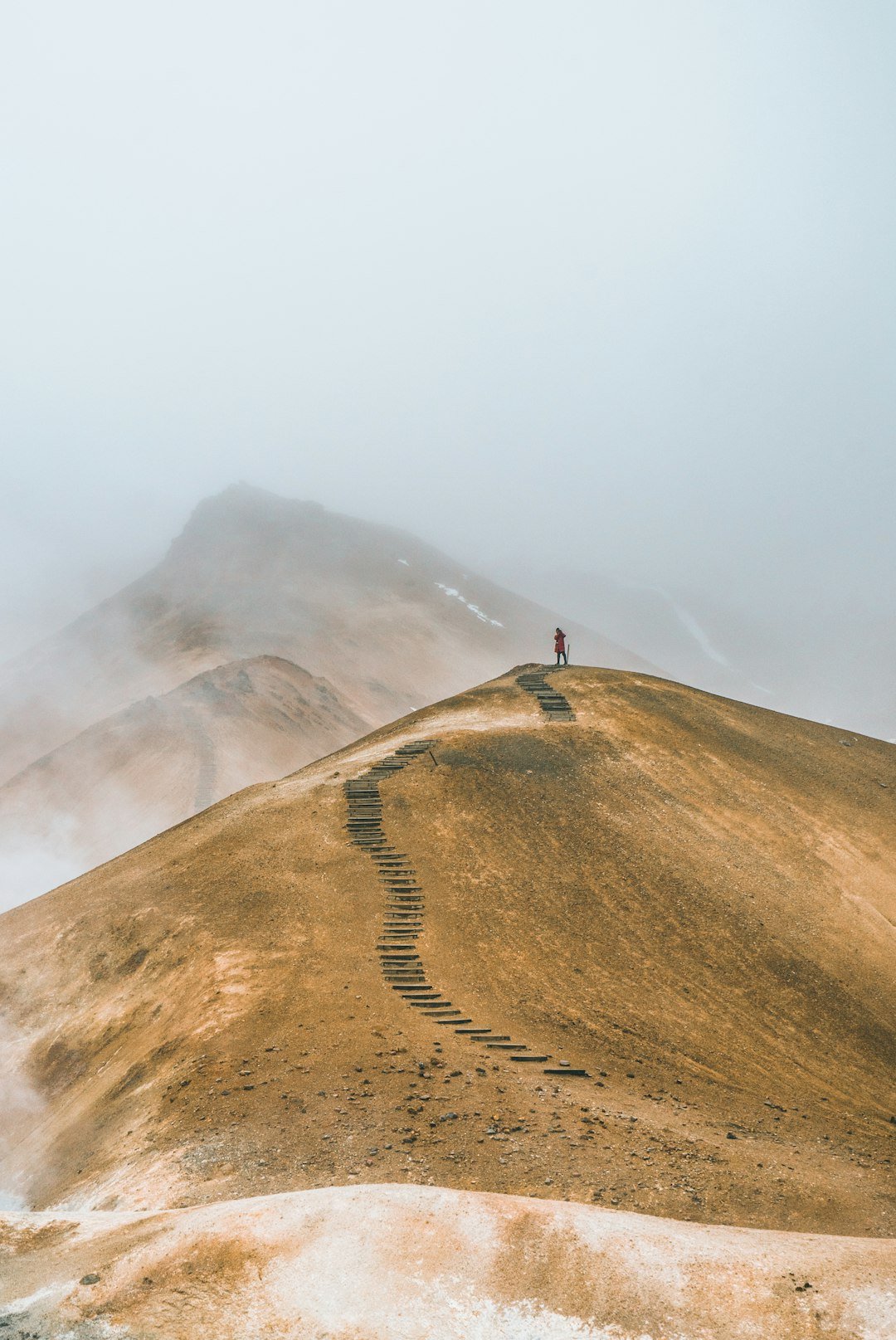 After a 3 to 4 hour off road trek we made it to Hveradalir. A truly breathtaking site as steam came out of the many geysers from the rivers below. The build up of steam created surreal views covering the many slopes behind and had us climbing these few mountains for a special shot.